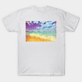 beach dream impressionist ocean waves T-Shirt